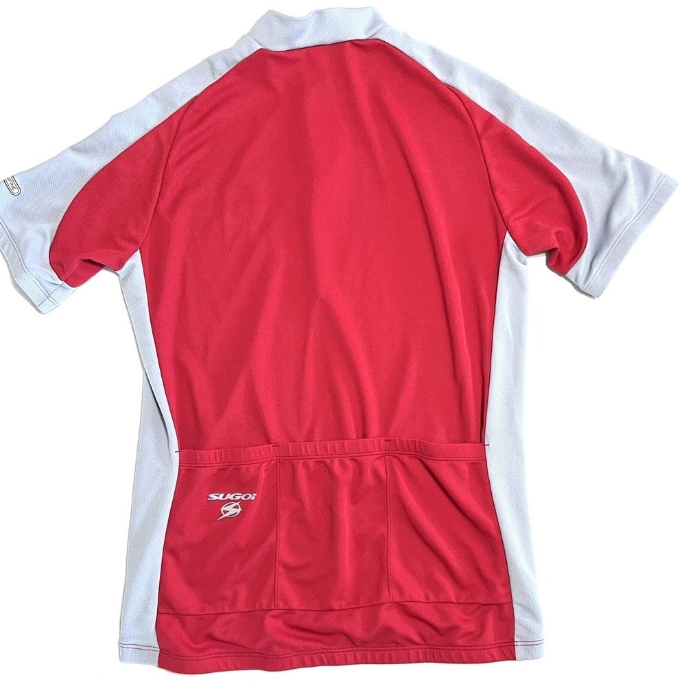 Suggi 1/4 Zip Short Sleeve Cycling Jersey Men's Large Red 100% Polyester
